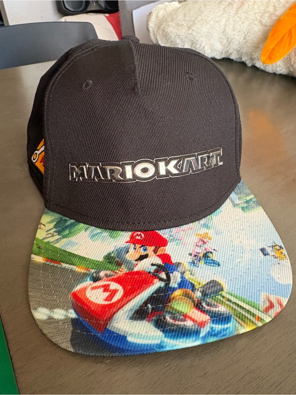 Mario Kart Black Snapback Cap with Colorful Brim